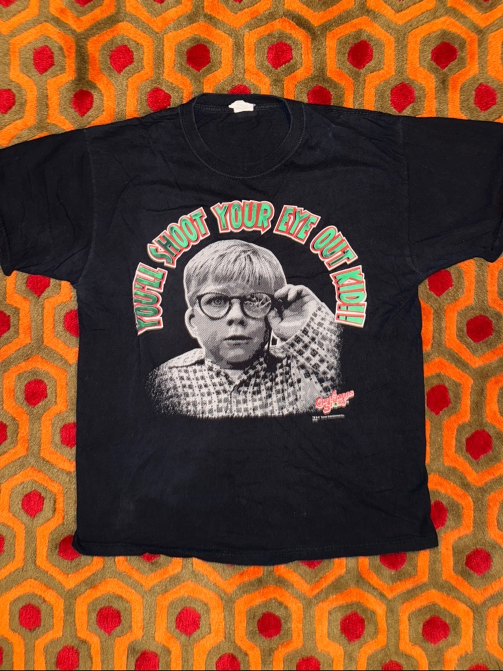 MAKE OFFER! Black Short-Sleeve Graphic Tee t-shirt A Christmas Story Large